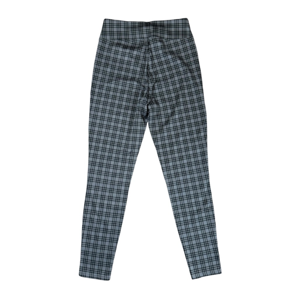GAP Ponte Leggings Plaid New Shadow Gray and Black - Picture 4 of 9